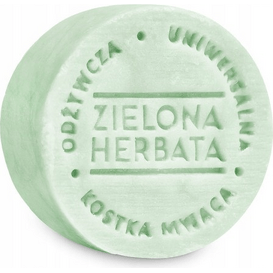Ministerstwo Dobrego Mydła Uniwersalna odżywcza kostka do mycia włosów i ciała - zielona herbata, 85g