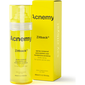 Acnemy Zitback - Spray na trądzik do ciała z kwasami BHA + AHA, 80 ml