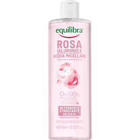 Equilibra Rosa - Delikatnie oczyszczająca różana woda micelarna do demakijażu, 400 ml