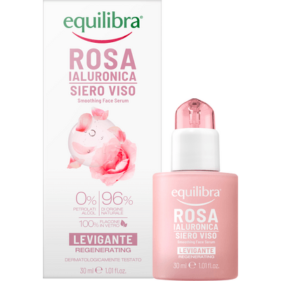 Rosa - Różane wygładzające serum z kwasem hialuronowym Equilibra