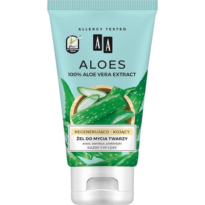 Aloes - Żel do mycia twarzy regenerująco - kojący AA Cosmetics