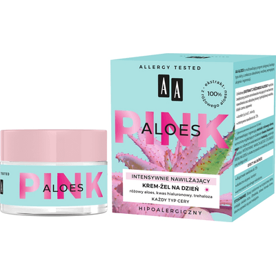 Aloes Pink - Krem intensywnie nawilżający żelowy na dzień AA Cosmetics