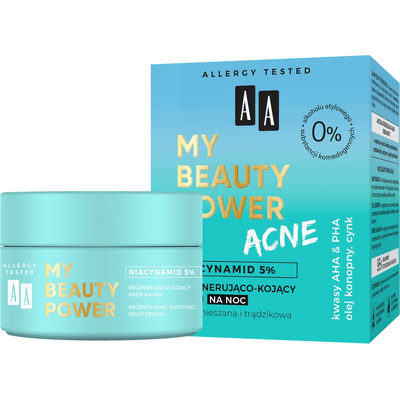 My Beauty Power Acne - regenerujący krem na noc AA Cosmetics