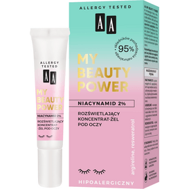 AA Cosmetics My Beauty Power Niacynamid 2% - rozświetlający koncentrat-żel pod oczy, 15 ml