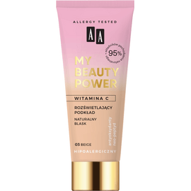 AA Cosmetics My Beauty Power - rozświetlający podkład nr 03 Beige, 30 ml