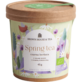 Brown House & Tea Herbata Spring Tea - czarna herbata z igłami sosny i porzeczką, 45g