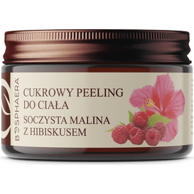 Bosphaera Cukrowy peeling do ciała - Soczysta malina z hibiskusem, 200 g
