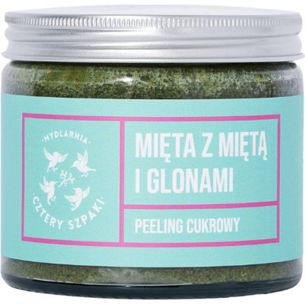 Peeling cukrowy mięta z miętą i glonami
