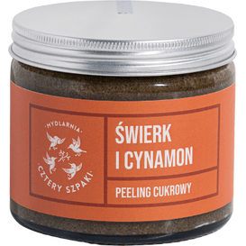 Mydlarnia Cztery Szpaki Peeling cukrowy - świerk i cynamon, 250 ml