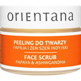Orientana Kremowy peeling do twarzy - Papaja i żeńszeń indyjski, 50 ml