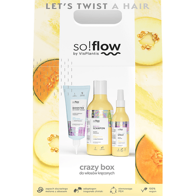 Zestaw so!flow do włosów kręconych - Crazy box żółty SoFlow