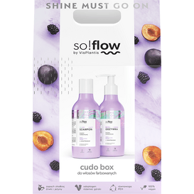 SoFlow Zestaw so!flow do włosów farbowanych - Cudo box fioletowy, 2 szt.