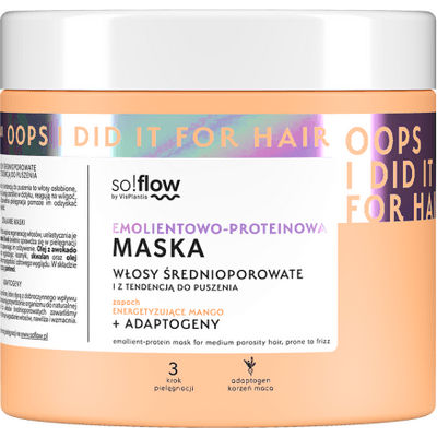 Emolientowo-proteinowa maska do włosów średnioporowatych - So!Flow SoFlow