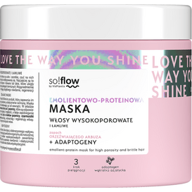 SoFlow Emolientowo-proteinowa maska do włosów wysokoporowatych - So!Flow, 400 ml
