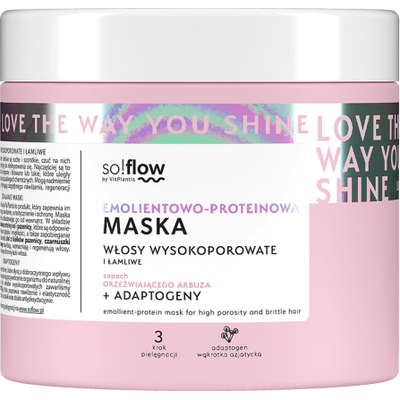 Emolientowo-proteinowa maska do włosów wysokoporowatych - So!Flow SoFlow