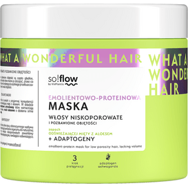 SoFlow Emolientowo-proteinowa maska do włosów niskoporowatych - So!Flow, 400 ml