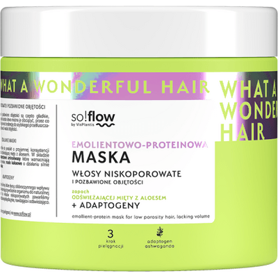 Emolientowo-proteinowa maska do włosów niskoporowatych - So!Flow SoFlow