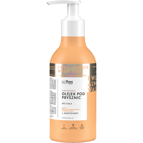 Zmysłowy olejek pod prysznic – So!Flow