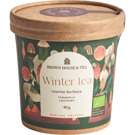 Brown House & Tea Winter tea - czarna herbata z przyprawami i pomarańczą, 40 g