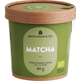Brown House & Tea Matcha - zielona herbata matcha ze zmielonych liści typu tencha, 40 g