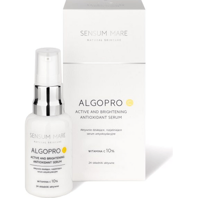 Rozjaśniające serum antyoksydacyjne z witaminą C 10% - ALGOPRO C Active and Brightening Antioxidant Serum Sensum Mare