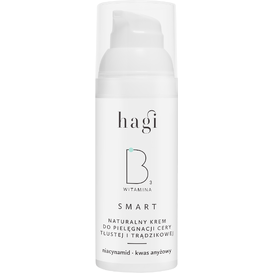 Hagi Naturalny krem do cery tłustej i trądzikowej z niacynamidem - Smart B, 50 ml