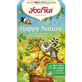 Yogi Tea Happy Nature BIO - Ajurwedyjska herbata z mango, tangerynką i wanilią, 17 szt.