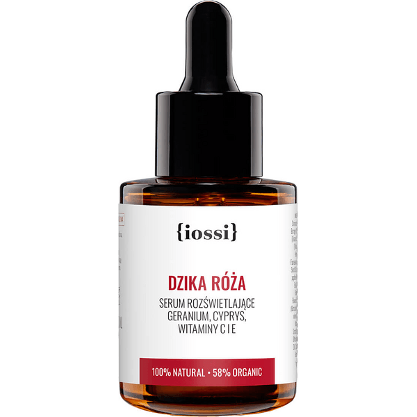 Dzika Róża – Serum rozświetlające z geranium, cyprysem, witaminami C i E