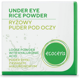 Ecocera Rozświetlający ryżowy puder pod oczy z kwasem hialuronowym - Medium, 4 g