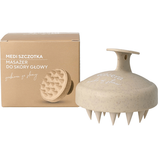 Szczotka masażer do skóry głowy – beżowa