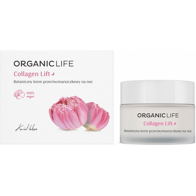 Botaniczny krem przeciwzmarszczkowy na noc - Collagen Lift Organic Life