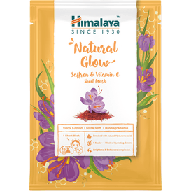 Himalaya Herbals Przywracająca blask maska do twarzy na tkaninie z szafranem i witaminą C, 30 ml