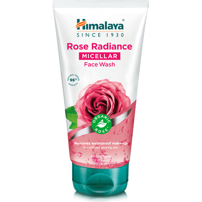 Rozświetlający, micelarny żel do mycia twarzy z organiczną różą Himalaya Herbals