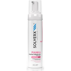 SOLVERX Pianka do mycia i demakijażu SENSITIVE SKIN, 200 ml