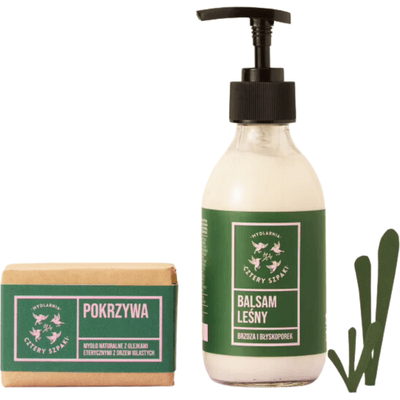Zestaw Leśny - Balsam Leśny + Mydło Pokrzywa Mydlarnia Cztery Szpaki