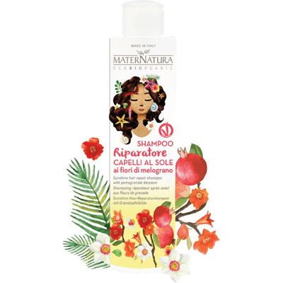 Regenerujący szampon do włosów po długiej ekspozycji na słońce - Kwiat granatu Maternatura