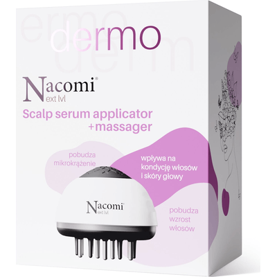 Aplikator serum do skóry głowy + masażer Nacomi