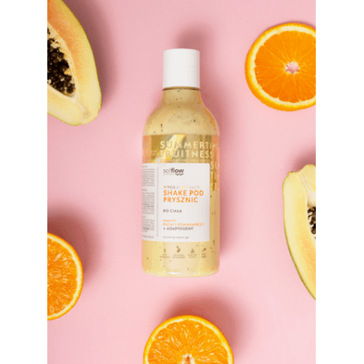 Wygładzający shake pod prysznic - papaja i pomarańcza SoFlow