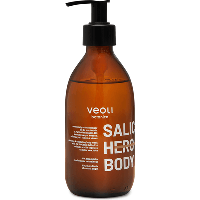 SALIC HERO BODY oczyszczająco-złuszczający żel do mycia ciała z kwasem salicylowym i sokiem z aloesu Veoli Botanica