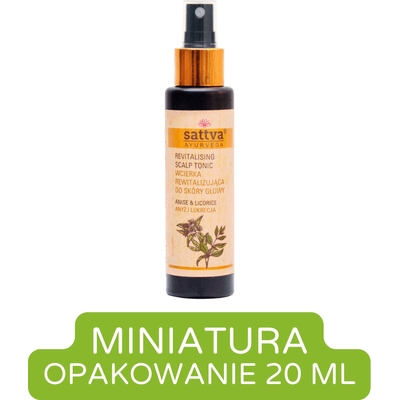 Miniatura - Wcierka rewitalizująca do skóry głowy - Anyż i lukrecja - 20 ml Sattva Ayurveda