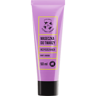 Oczyszczająca maseczka do twarzy - Mirt i jagoda Mydlarnia Cztery Szpaki
