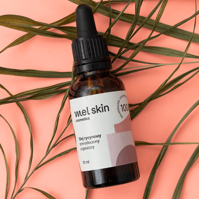 Nawilżający, naturalny olej rycynowy zimnotłoczony 100% organiczny Mel Skin