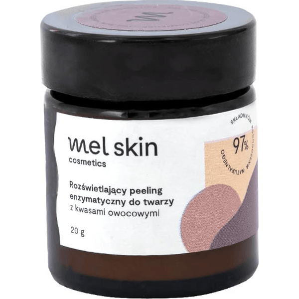 Rozświetlający peeling enzymatyczny do twarzy z kwasami owocowymi