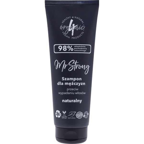 Naturalny szampon do włosów wypadających dla mężczyzn z witaminą e mr strong 4organic