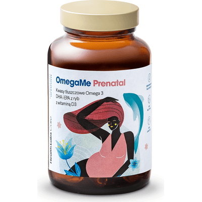 OmegaMe Prenatal - Kwasy tłuszczowe Omega 3 DHA i EPA z ryb z witaminą D3 Health Labs Care