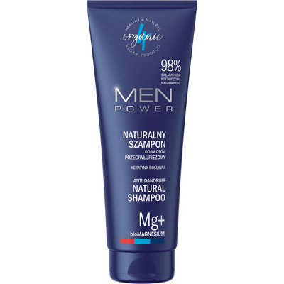 Naturalny szampon przeciwłupieżowy MEN POWER dla mężczyzn 4organic