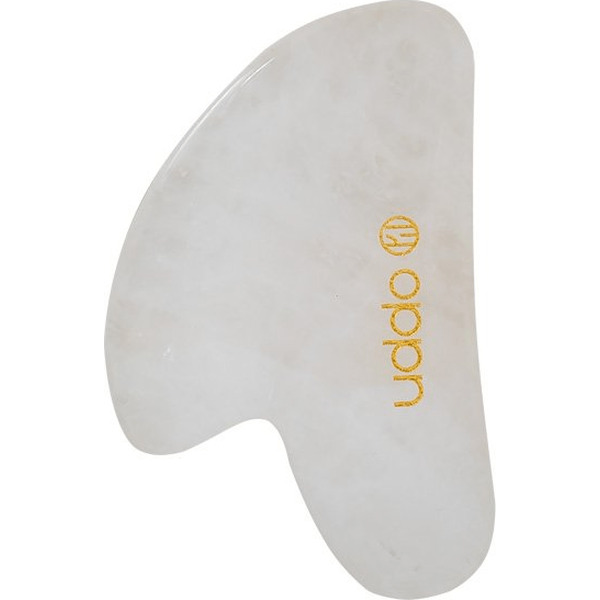 Kamień gua sha do masażu twarzy z białego jadeitu redukujący obrzęki i ujędrniający