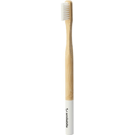 Smilebite Bambusowa szczoteczka do zębów z nylonowym, białym włosiem odpowiednia dla wegan