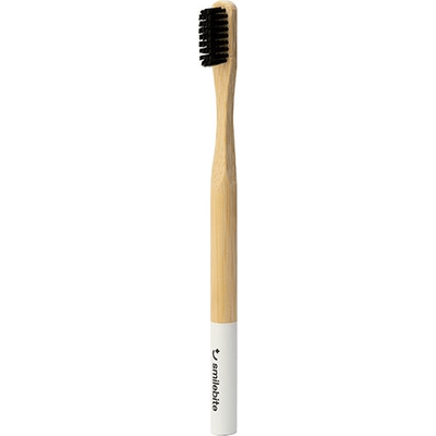 Bambusowa szczoteczka do zębów z nylonowym, czarnym włosiem odpowiednia dla wegan Smilebite