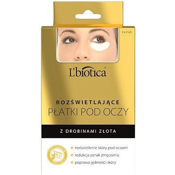 Kolagenowe płatki pod oczy z drobinkami złota